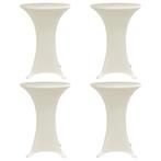 vidaXL Statafelhoes 4 st stretch Ø80 cm crème, Verzenden, Nieuw