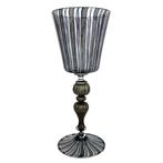 Murano - Wijnglas - Muranoglas - Zwarte Murano-glas kelk, Antiek en Kunst, Antiek | Glas en Kristal