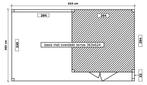 Tuinhuis met overkapping en jaloeziewanden 3,63 x 6,24 m, Tuin en Terras, 250 tot 500 cm, Nieuw, Ophalen of Verzenden, Zonder ramen