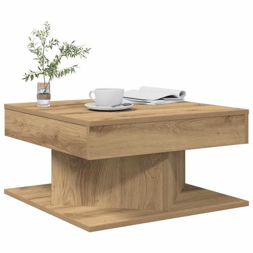 vidaXL Salontafel 55x55x30 cm bewerkt hout artisanaal, Huis en Inrichting, Tafels | Salontafels, 50 tot 100 cm, Nieuw, Overige houtsoorten