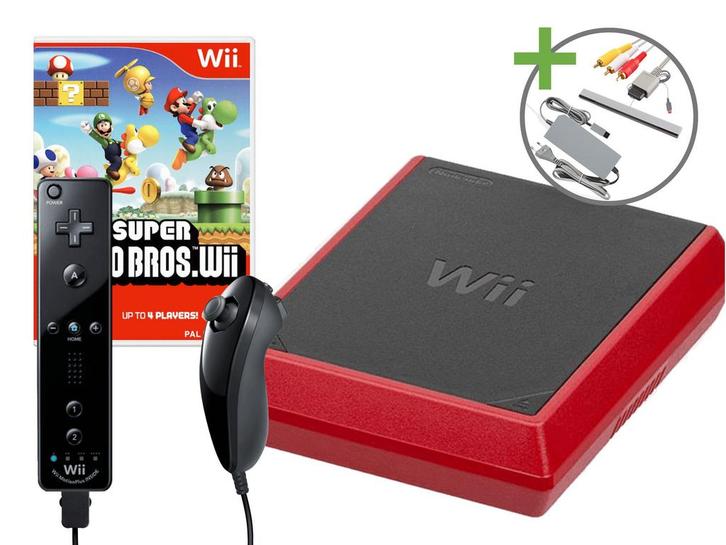 Nintendo Wii Mini Starter Pack - New Super Mario Bros. Wii, Spelcomputers en Games, Spelcomputers | Nintendo Wii, Zo goed als nieuw