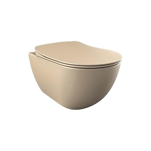 Wandcloset Creavit Freedom Randloos Met Bidet Mat Cappuccino, Doe-het-zelf en Verbouw, Sanitair, Ophalen of Verzenden