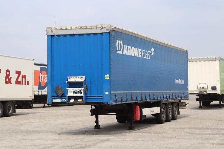 Veiling: Schuifzeiloplegger Krone SD 2016, Auto's, Vrachtwagens, BTW verrekenbaar, Overige brandstoffen, Overige kleuren, Aanhangers en Opleggers