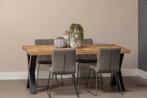 Mangohouten Eettafel Rechthoek Cedric 280x120 cm (6cm), 100 tot 150 cm, Verzenden, Industriële meubels, Rechthoekig