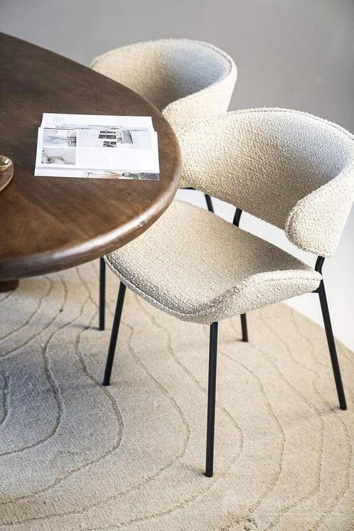 Stoel Tess - Zand Spark - 95734 - eetkamerstoelen, Huis en Inrichting, Stoelen, Nieuw, Stof