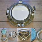 Porthole - Glas, Messing, Spiegelglas- Scheepsraam, Antiek en Kunst, Curiosa en Brocante