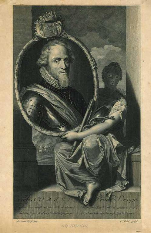 Portrait of Maurice, Prince of Orange, Antiek en Kunst, Kunst | Etsen en Gravures
