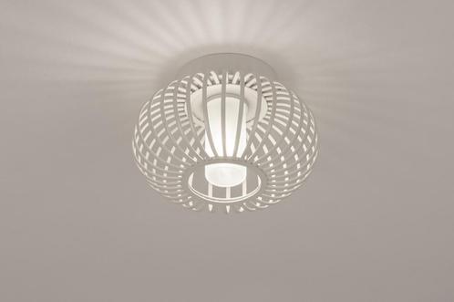 Rietveld Plafondlampen - Wit - Glas, Metaal, Ijzer, Huis en Inrichting, Lampen | Plafondlampen, Verzenden
