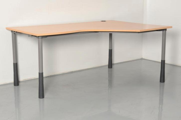 Kinnarps bureau, beuken blad, 180 x 120 cm, hoogte, Huis en Inrichting, Bureaus, Ophalen of Verzenden