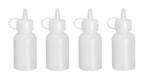 Mini saus dispenser - set van 4 stuks - 0,03l - Transparant, Verzenden