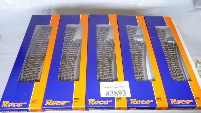 Roco H0 - 42559 - Modeltreinsporen (5) - RocoLine boogwissel, Hobby en Vrije tijd, Modeltreinen | H0