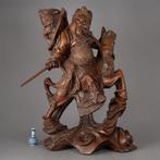 Guandi, God of War on Horseback - Excellent Large Carcing -, Antiek en Kunst