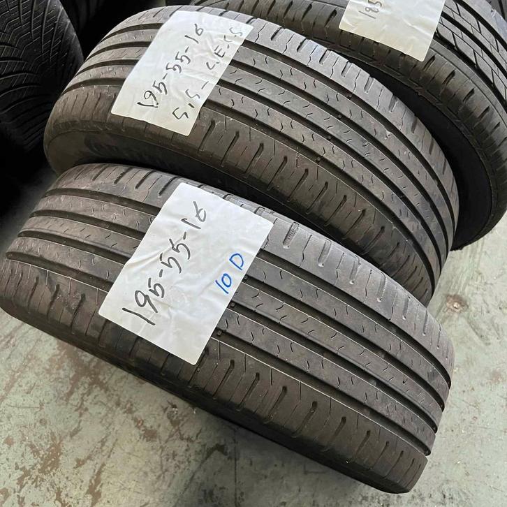 2 x Continental EcoContact 5 195-55-16 Zomerbanden 5,5mm, Auto-onderdelen, Banden en Velgen, 16 inch, Zomerbanden, 195 mm, Personenwagen