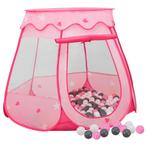 vidaXL Kinderspeeltent met 250 ballen 102x102x82 cm roze, Verzenden, Nieuw