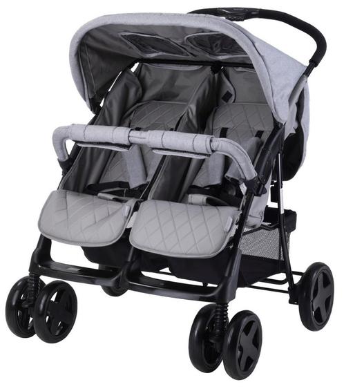 Lorelli Twin Cool Grey Duowagen incl. Luiertas 1002007-2386, Kinderen en Baby's, Buggy's, Nieuw, Verzenden