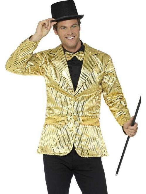 Colbert goud pailletten, Kleding | Heren, Carnavalskleding en Feestkleding, Nieuw, Ophalen of Verzenden