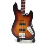 Miniatuur Fender Relic Jazz basgitaar met gratis standaard, Ophalen of Verzenden, Nieuw, Pop, Beeldje of Miniatuur