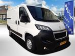Peugeot Boxer 2.2 BlueHDi 140Pk L1/H1 Premium Airco Navi Cru, Stof, Gebruikt, Wit, Lease