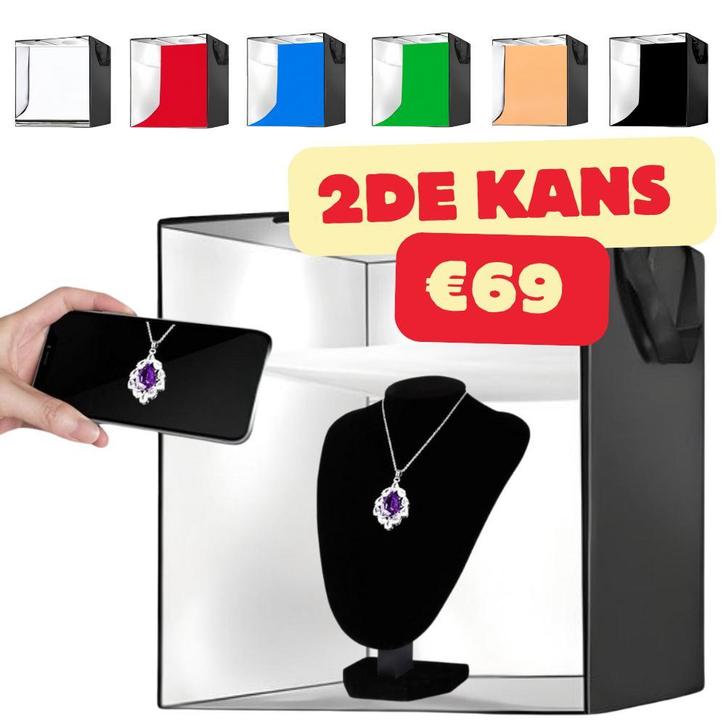 Fotostudio Box 60x60 cm | Fotostudio met LED Verlichting, Audio, Tv en Foto, Fotografie | Fotostudio en Toebehoren, Complete fotostudio