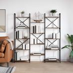 vidaXL Boekenkast Gerookt eiken 156 x 25 x 167.5 cm Bewerkt, Huis en Inrichting, Kasten | Boekenkasten, Minder dan 50 cm, Verzenden
