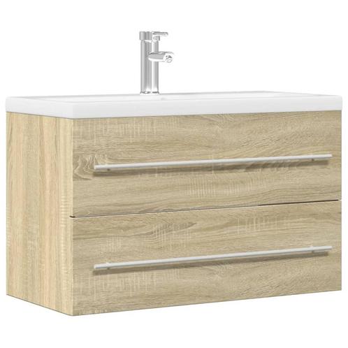 vidaXL Wastafelkast 80x38,5x48 cm bewerkt hout oud, Huis en Inrichting, Badkamer | Badkamermeubels, Nieuw, Minder dan 100 cm, Verzenden