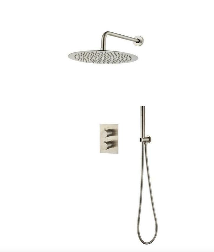 AKTIE: WEBO Inbouw regendouche RVS geborsteld regendoucheset, Doe-het-zelf en Verbouw, Sanitair, Douche, Nieuw, Rvs, Ophalen of Verzenden