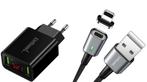 DrPhone iCON - Magnetische Lightning Oplaadkabel 3A + Thuisl, Nieuw, Verzenden