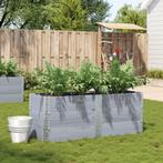 vidaXL Plantenbak 150x50 cm massief grenenhout grijs, Verzenden, Nieuw, Hout
