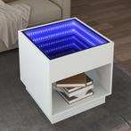 vidaXL Salontafel met Infinity LED 50x50x50 cm wit, Huis en Inrichting, 50 tot 100 cm, 50 tot 75 cm, Verzenden, Nieuw