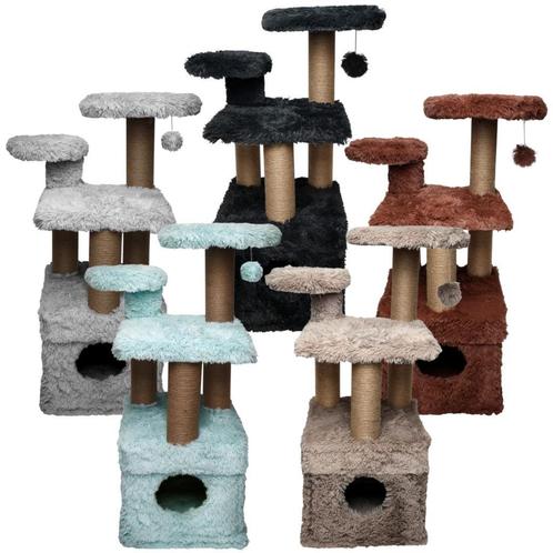 NIEUW: Topmast Krabpaal Fluffy Isola - Met Kattenhuis, Dieren en Toebehoren, Krabmeubelen, Krabpaal, Nieuw, Ophalen of Verzenden