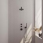 Thermostatisch Inbouwdoucheset Brauer Black 20cm Hoofddouche, Ophalen of Verzenden, Nieuw, Kraan