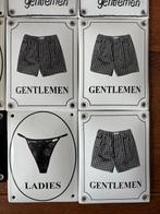 Set van 9 emaille toiletborden – “Gentlemen & Ladies” – ca., Antiek en Kunst