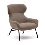 *WOONWINKEL* Kave Home Belina Moderne Fauteuil Lichtbruin, Huis en Inrichting, Fauteuils, Verzenden, Nieuw, Stof