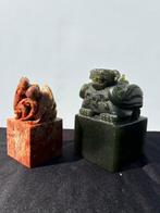 Twee zegels - Steen - China - Eind 20e eeuw, Antiek en Kunst