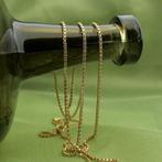 18 Krt. gouden Venetiaanse schakel ketting | 63 cm, Sieraden, Tassen en Uiterlijk, Kettingen, Ophalen of Verzenden, Gebruikt, Overige kleuren