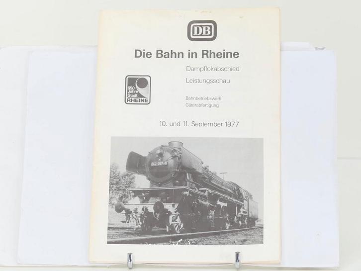 DB brochure Die Bahn in Rheine – Dampflokabschied & Leist., Hobby en Vrije tijd, Modelbouw | Overige, Gebruikt, Ophalen of Verzenden