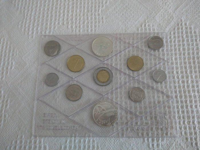 Italië 2 divisies 1993/1996 herdenkings Goldoni en Montale.., Postzegels en Munten, Munten | Europa | Niet-Euromunten