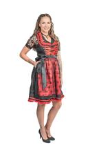 Dirndl 2-tlg., schwarz/Spitzenschürze (rot-schwarz), Verzenden, Nieuw