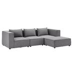 Modulaire Bank / Hoekbank Domas L - Donkergrijs - Stoffen be, Verzenden, Nieuw