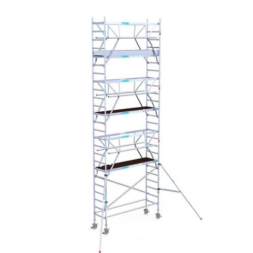 Euroscaffold steiger dubbele Voorloopleuning 75x250x8,2 WH, Doe-het-zelf en Verbouw, Steigers, Rolsteiger of Kamersteiger, Nieuw