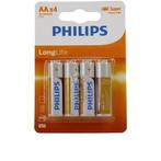 Philips Longlife AA Batterijen - Penlite - 4 stuks, Audio, Tv en Foto, Accu's en Batterijen, Nieuw, Ophalen of Verzenden