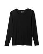 HEMA Dames temptech T-shirt lange mouw zwart 2+1 gratis, Verzenden, Nieuw