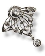 Hanger - 14 karaat Witgoud, 19e-eeuwse antieke 14-karaats, Sieraden, Tassen en Uiterlijk, Antieke sieraden