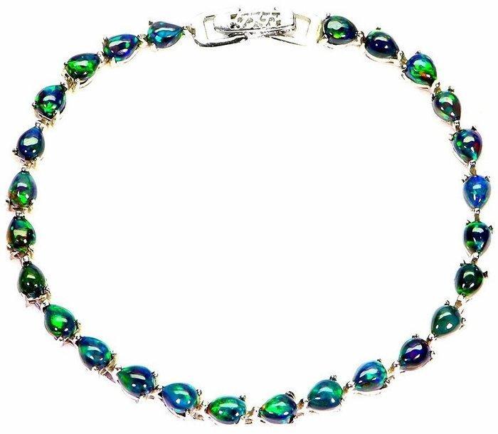 Zonder Minimumprijs - Armband Zilver - Black Opal, Sieraden, Tassen en Uiterlijk, Armbanden