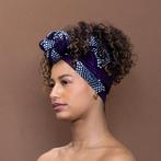 Afrikaanse  Zwart / Witte kente hoofddoek - headwrap, Nieuw, Ophalen of Verzenden