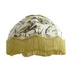 Stoffen lampenkap blad dessin met witte binnenkant, Huis en Inrichting, Lampen | Lampenkappen, Klassiek / Antiek, Wit, Rond, Nieuw