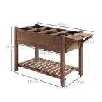 TRUUSK Verhoogde Plantenbak 123x54x74cm Met 8 Roosters & Opv, Tuin en Terras, Bloembakken en Plantenbakken, Verzenden, Nieuw