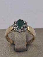 Ring - 14 karaat Geel goud, Witgoud Smaragd - Diamant, Nieuw