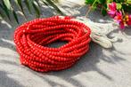 Waist Beads / Afrikaanse Heupketting - Abiémwénse - Rood  (T, Sieraden, Tassen en Uiterlijk, Ophalen of Verzenden, Nieuw