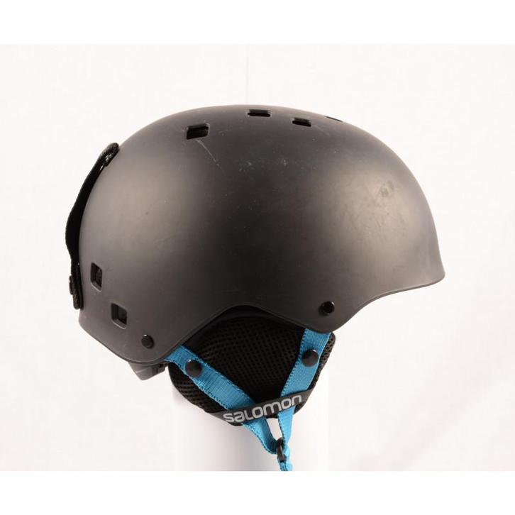 51 52 53 54 55 skihelm/snowboardhelm SALOMON JIB Black/blue,, Sport en Fitness, Skiën en Langlaufen, Skiën, Overige typen, Gebruikt